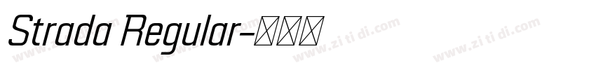 Strada Regular字体转换